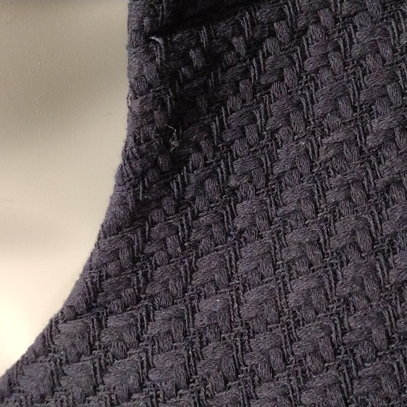 Talbots navy blue cotton basket weave coat. NWT. Size 12 - Picture 4 of 12